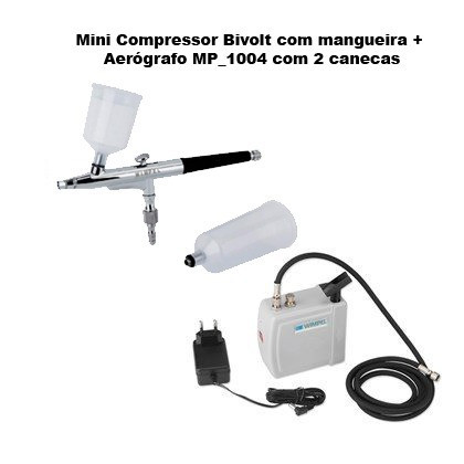 Aerógrafo + Mini Compressor 0