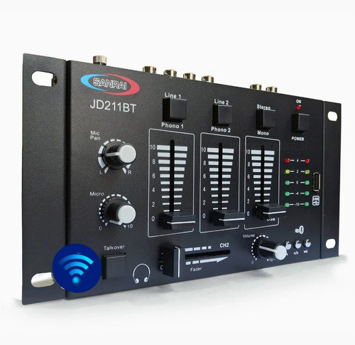 Consola Mixer  Dj211bt 4 Canales Usb-bluetooth 0