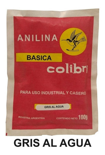 Anilina Basica Colibri X 100 Grs Gris Al Agua 0