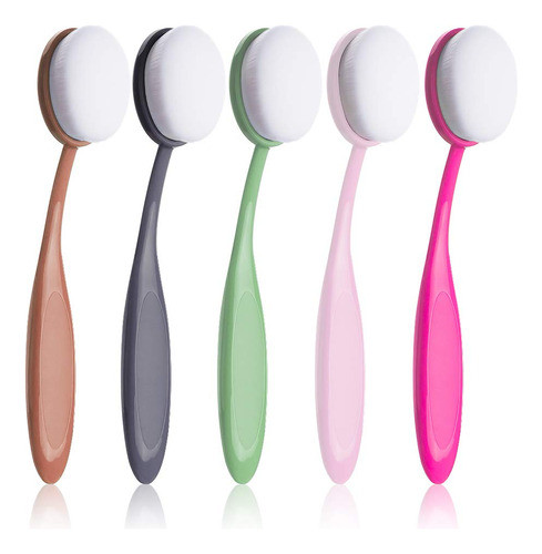 5 Pinceles Para Pintura Con Mango Grueso Arcoiris 0