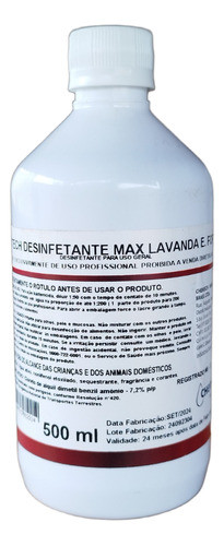 Desinfetante Bactericida Extra Concentrado Lavanda 500ml 0