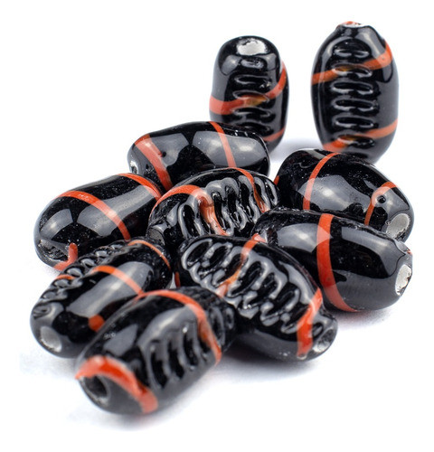 Kit C/ 10 Firmas De Búzios 22 Mm Preto Vermelho Murano Guias 0