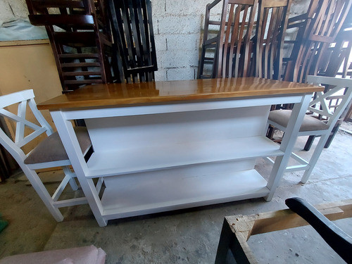 Desayunador Banquetas En Madera 0