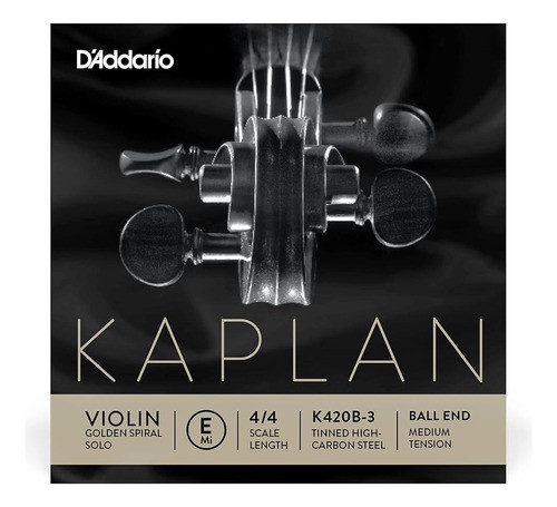 D'addario Kaplan Golden Spiral Solo Violín Single E Cuerda, 0