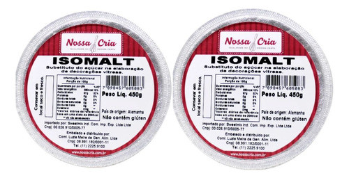 Kit C/2 Isomalt Nossa Cria - Substituto De Açucar - 450g 0