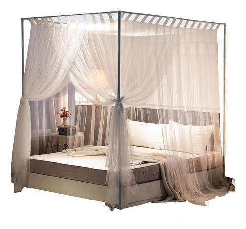 Mengersi Simple 4 Corner Post Cama Canopy Mosquitera Mosquit 0