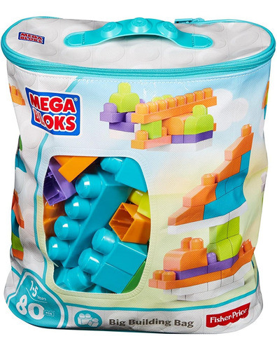 Bolsa Grande De Construcción Mega Bloks, Trendy (80 Piezas) 0