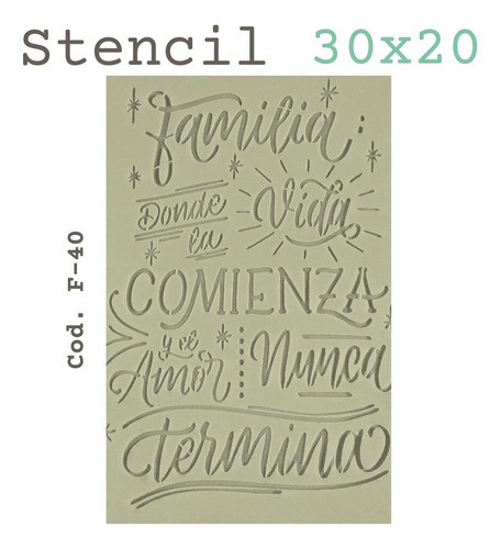 Stencils Decorativos 30 X 20cm  X Unid. 0