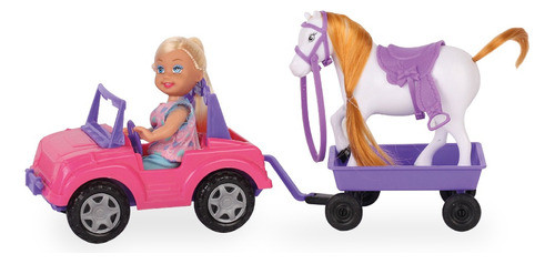 Muñeca Abby Con Su Poni Y Vehiculo Girls Pop + Accesorios 0