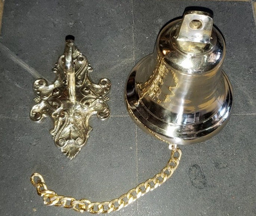 Campana De Bronce Maciza Para Colgar Con Mensula 20 X 16cm 0