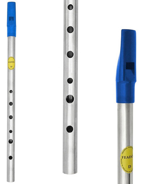Tin Whistle Flauta Irlandesa Feadóg Ré Niquelada/bocal Azul 0