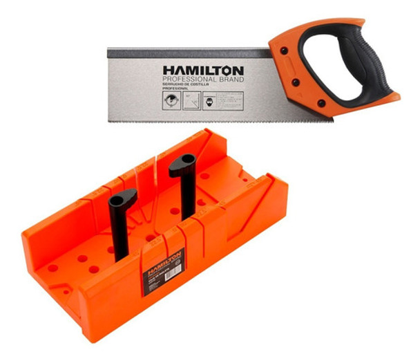 Caja Para Ingletes Reforzada Hamilton + Serrucho Costilla 12 0 Caja Para Ingletes Reforzada Hamilton + Serrucho Costilla 12 0