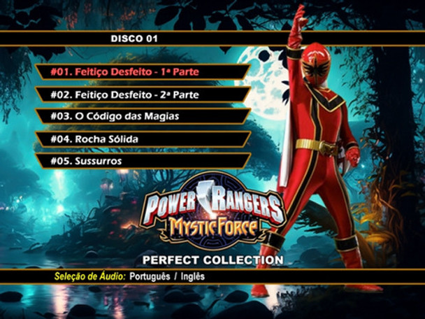 Power Rangers Força Mística Perfect Collection (7 Dvd's) 0 Power Rangers Força Mística Perfect Collection (7 Dvd's) 0