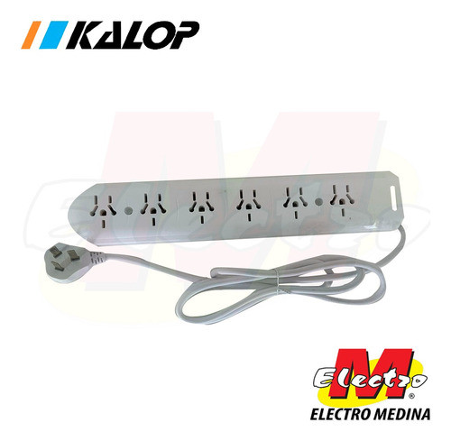 Base 6 Tomas Multinorna 1.5m Cable Kalop Electro Medina 0