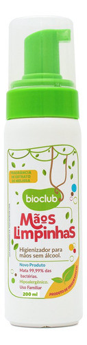 Mãos Limpinhas Higienizador Vegano Sem Álcool Bioclub 200ml 0