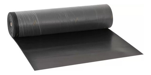 Lençol Piso Manta Tapete Borracha Liso Preto 2mm 0