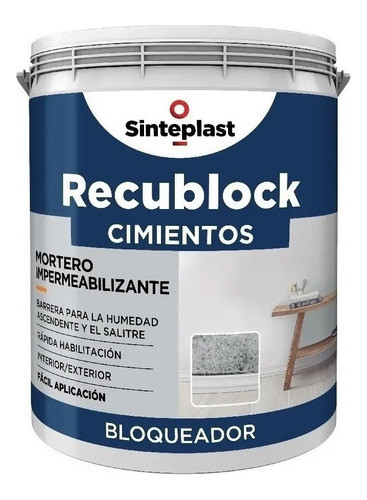 Recublock Cimientos Bloqueador De Humedad 5 Kg Mm 0