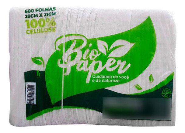 Papel Toalha Interfolhado 2 Dobras 21x20cm Com 600 Folhas Bi 0
