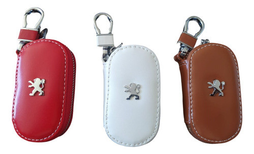 Llavero De Cuero Cartera Funda Estuche Portallave Peugeot 0