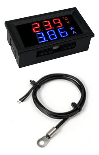 Voltímetro Amperímetro Digital Dc 100v 10a Com Sonda Tipo B 0