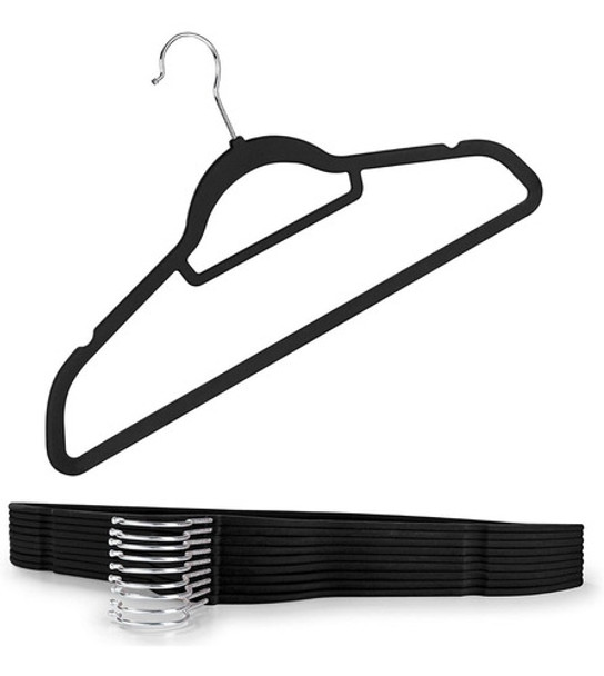 Perchas De Terciopelo Pack 10 Piezas Organizador Para Ropa © 0