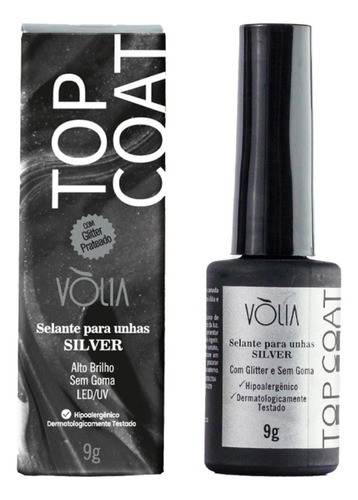 Top Coat Selante Silver 9g Volia Unhas 0
