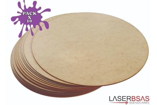 Figura Base Fibro Mdf Circulo 50cm X 10unid. En 3mm C50-3-10 0
