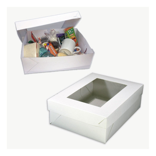 Cajas Para Desayunos Meriendas  Postres Con Visor Pack X 25 0