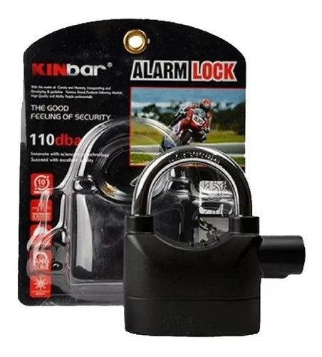 Candado Traba Disco Alarma Moto Bicicleta Seguridad Freno 0