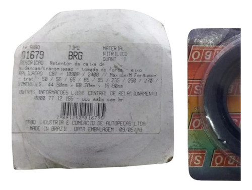 Retentor Tomada De Força Massey Ferguson Sabó 01679 0