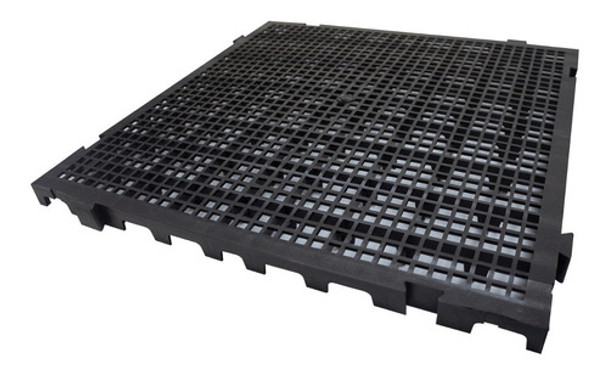 10 Palete/pallets/pisos E Estrados Plastico 50x50x2,5 Preto 0