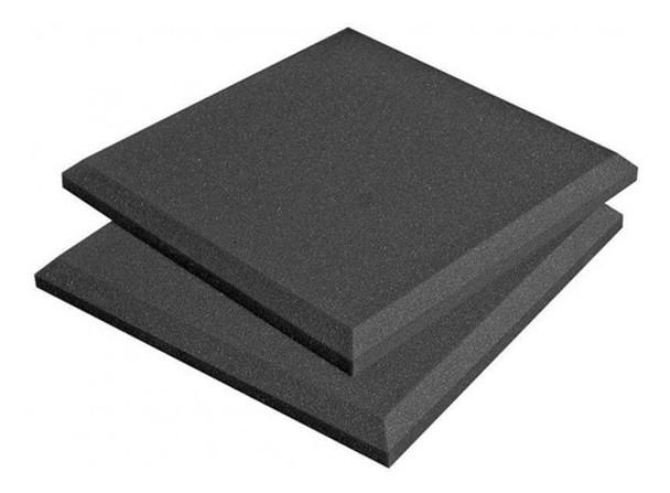 Espuma Acústica Kit C/10 Placas-50cm X 50cm X 5cm Lisa Novo 0