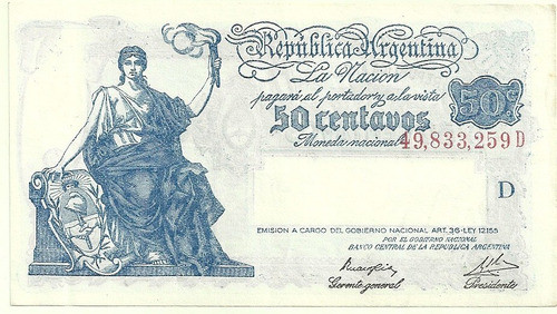 Billete 50 Centavos Progreso Bottero 1806 Excelente+ 0