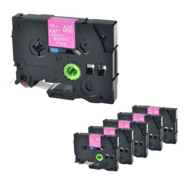 6pk Tz Tze-mqp35 Blanco En La Baya Rosa Etiqueta Cinta Para 0