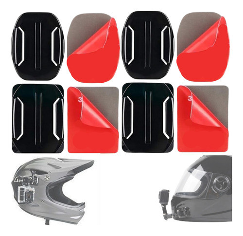 Gopro Go Pro Suportes Curvos + Planos Com Adesivos Bases 3m 0