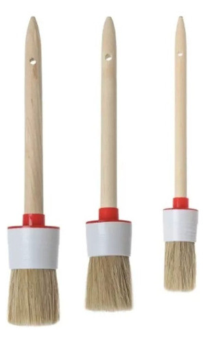 Set Kit 3 Brochas Pincel De Detallado Detailing - Allshine 0