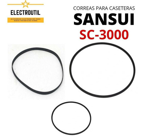 Correas Para Caseteras Sansui Sc-3000 0