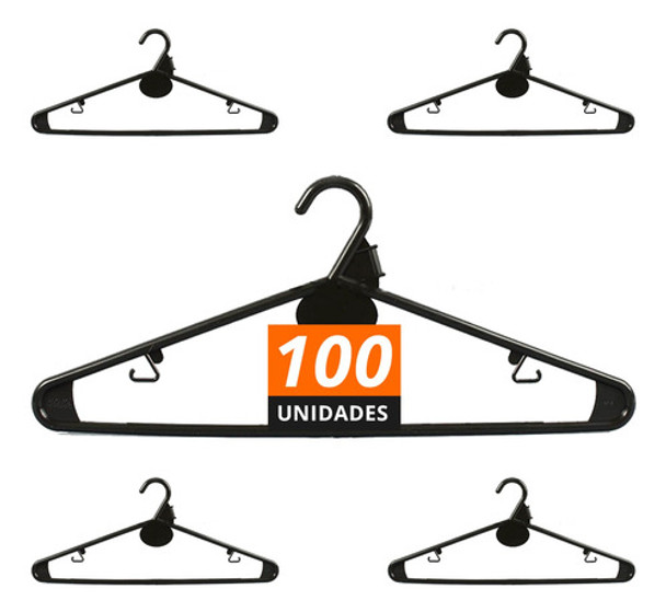 Perchas Plásticas Reforzadas Adultos  X 100 Unidades 0 Perchas Plásticas Reforzadas Adultos  X 100 Unidades 0