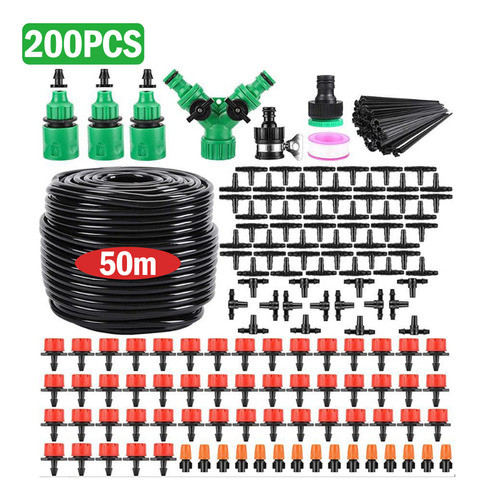 Mangueira De Irrigação Por Gotejamento De 50 M+sistema De Ir 0