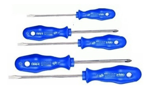 Juego Set Destornilladores Felo Aleman X5 Philips Plano 800 0