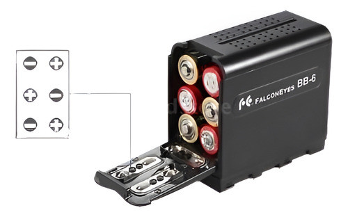 6pcs Aa Batería Pack Caja Portapilas Para Panel De Luz Led D 0