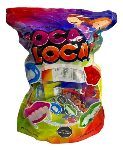 Chupetines Frutales Boca Loca 30 Unid Golosinas, Sorpresitas 0
