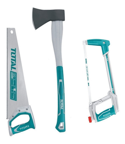 Hacha Grande Mano Jardin  70cm + Serrucho 20  + Arco Sierra 0