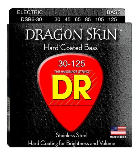 Cuerdas Para Bajo Dr String Dragon Skin Dsb6-30 0