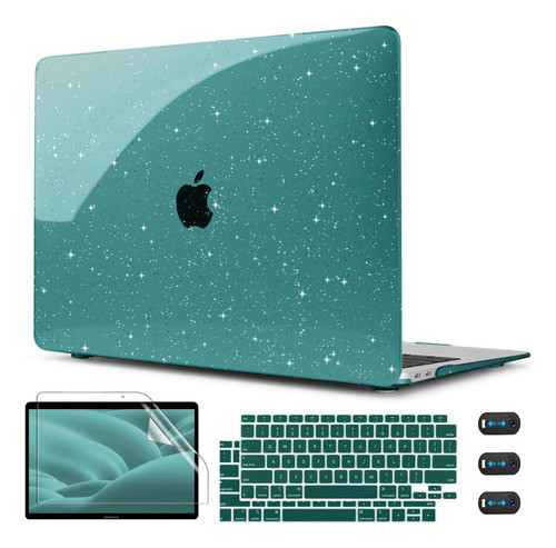 Cissook Funda De Purpurina Verde Azulado Profundo Para Macbo 0