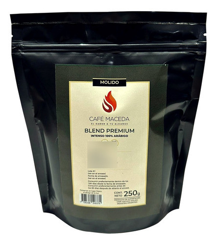 Cafe Molido Tostado Maceda 100% Puro X250g Blend Premium 0