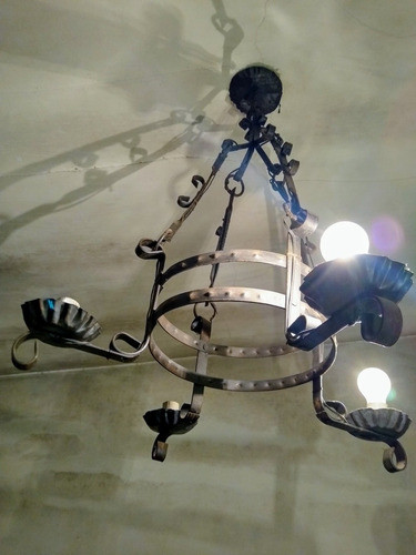 Araña Estilo Colonial Y Luces Complementarias 0