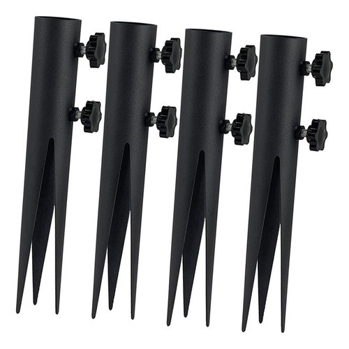 4x Tocha Estacas De Metal À Terra Preto Tocha Suporte 0
