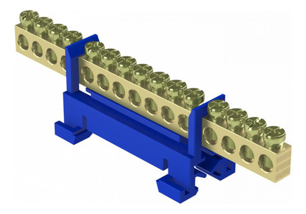 Bloco De Distribuição Azul 15 Furos 80a - Série 2 0