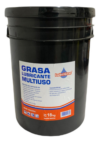 Lubrigas Aguacar 18kg Grasa Litio Roja Multiuso X 1 Unidad 0
